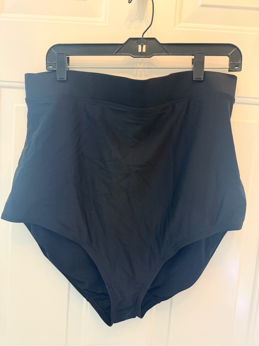 Cacique High-Waist Swim Bottoms — Black